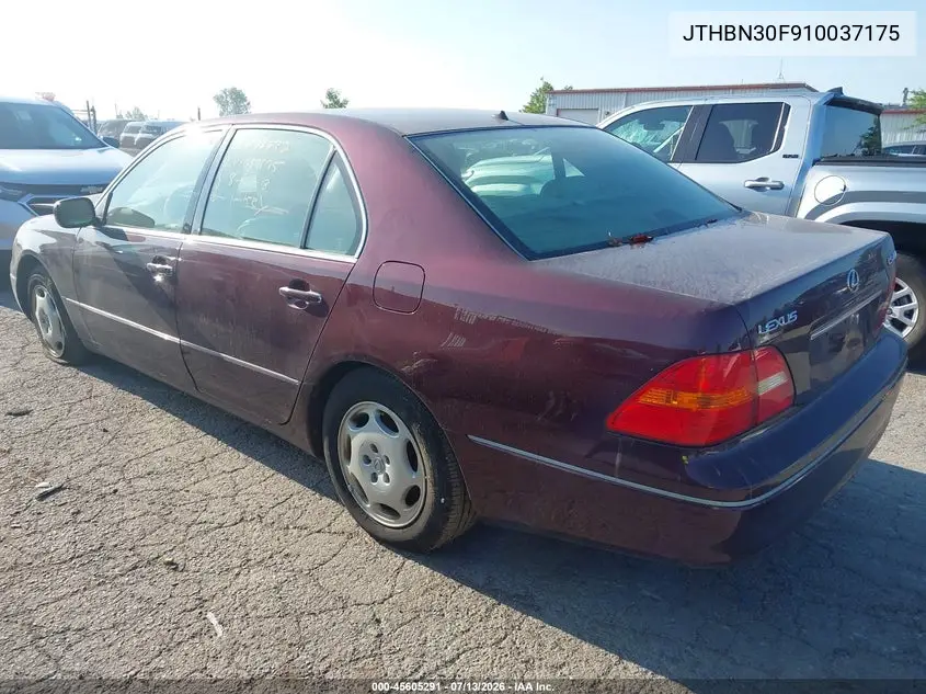 2001 Lexus Ls 430 VIN: JTHBN30F910037175 Lot: 45605291