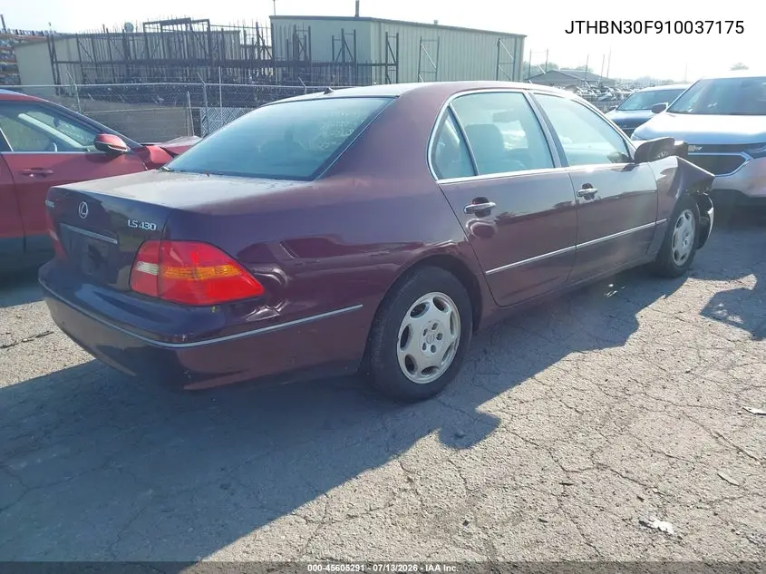 2001 Lexus Ls 430 VIN: JTHBN30F910037175 Lot: 45605291