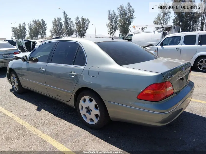 2001 Lexus Ls 430 VIN: JTHBN30F610008815 Lot: 45605629