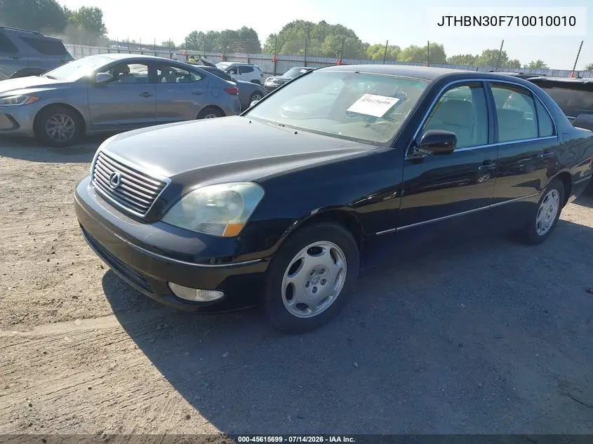 2001 Lexus Ls 430 VIN: JTHBN30F710010010 Lot: 45615699