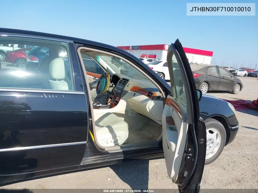2001 Lexus Ls 430 VIN: JTHBN30F710010010 Lot: 45615699