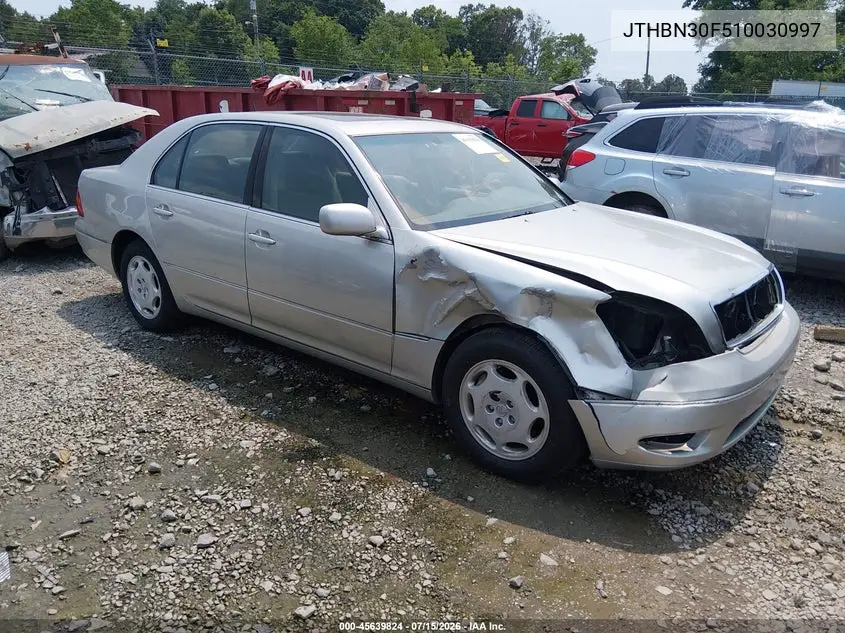 2001 Lexus Ls 430 VIN: JTHBN30F510030997 Lot: 45639824