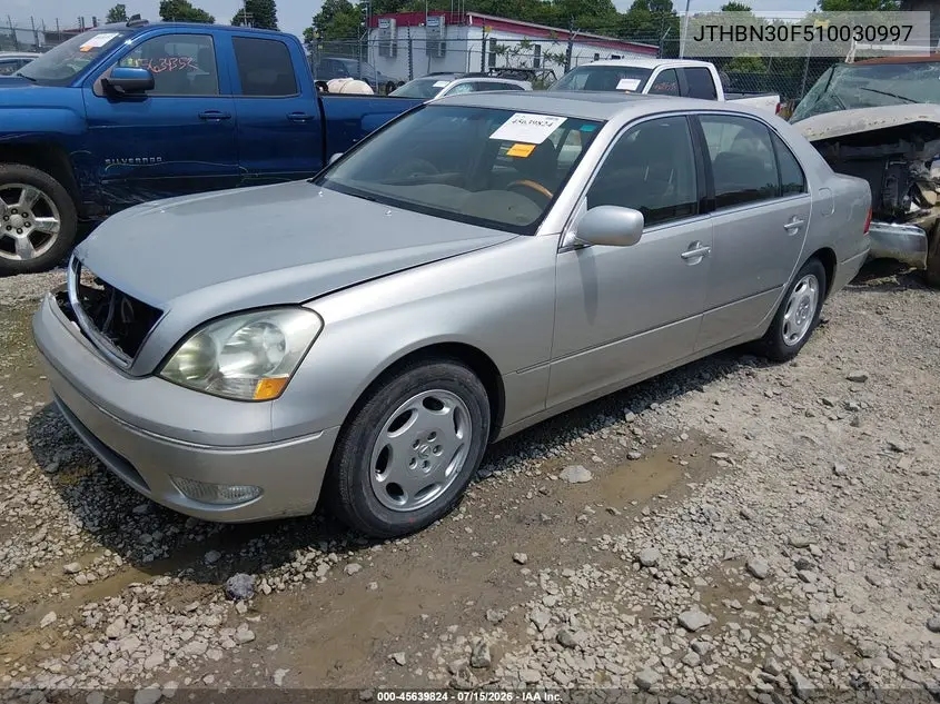 2001 Lexus Ls 430 VIN: JTHBN30F510030997 Lot: 45639824