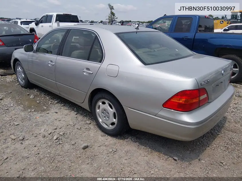 2001 Lexus Ls 430 VIN: JTHBN30F510030997 Lot: 45639824