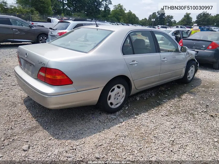 2001 Lexus Ls 430 VIN: JTHBN30F510030997 Lot: 45639824