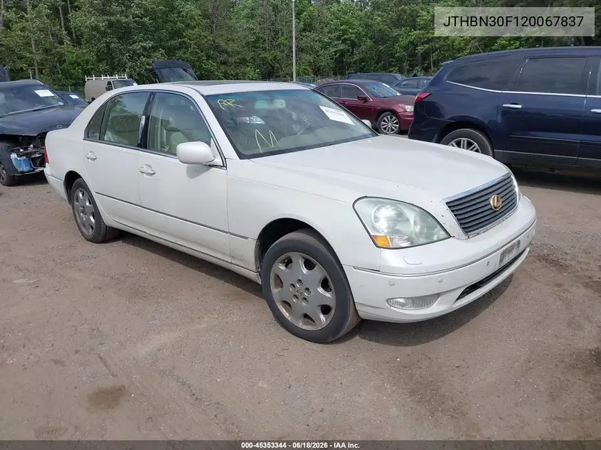 2002 Lexus Ls 430 VIN: JTHBN30F120067837 Lot: 45353344