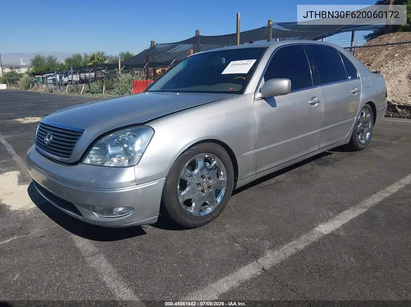 2002 Lexus Ls 430 VIN: JTHBN30F620060172 Lot: 45561842