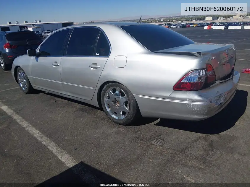 2002 Lexus Ls 430 VIN: JTHBN30F620060172 Lot: 45561842