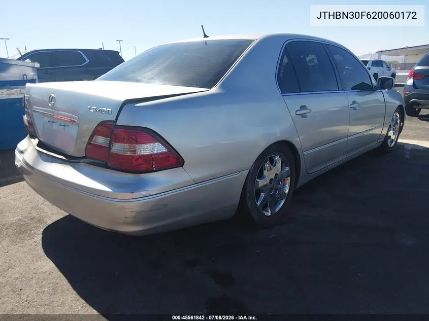 2002 Lexus Ls 430 VIN: JTHBN30F620060172 Lot: 45561842