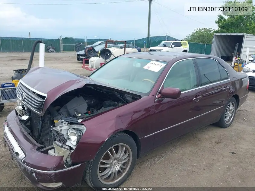 2003 Lexus Ls 430 VIN: JTHBN30F730110109 Lot: 45353772