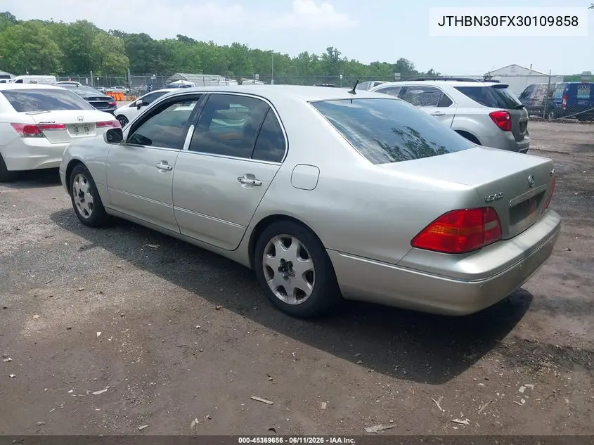 2003 Lexus Ls 430 VIN: JTHBN30FX30109858 Lot: 45369656