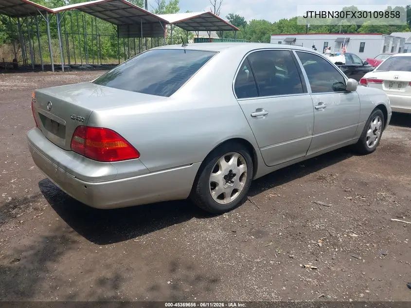 2003 Lexus Ls 430 VIN: JTHBN30FX30109858 Lot: 45369656