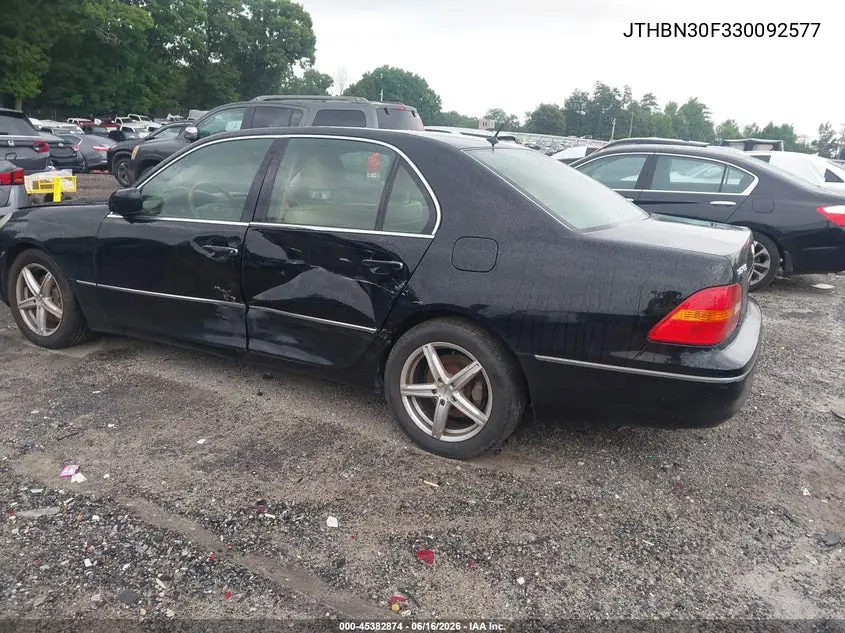 2003 Lexus Ls 430 VIN: JTHBN30F330092577 Lot: 45382874