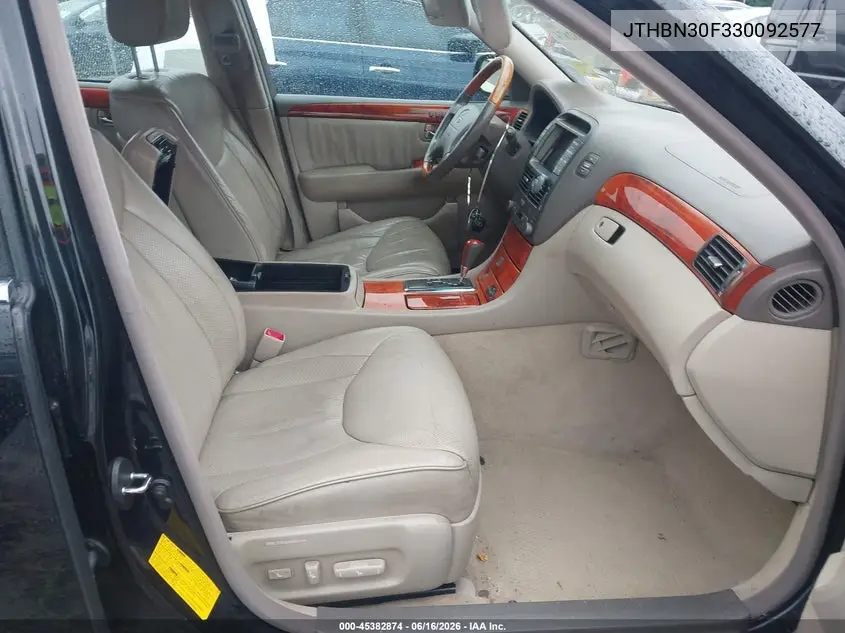 2003 Lexus Ls 430 VIN: JTHBN30F330092577 Lot: 45382874