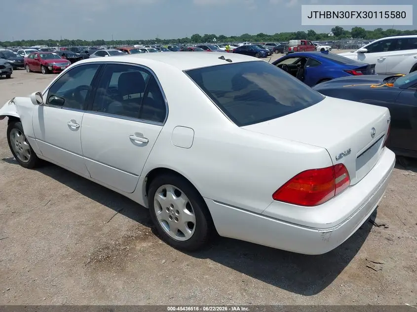 2003 Lexus Ls 430 VIN: JTHBN30FX30115580 Lot: 45436516