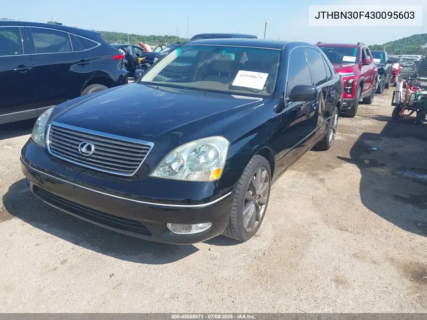 2003 Lexus Ls 430 VIN: JTHBN30F430095603 Lot: 45558671