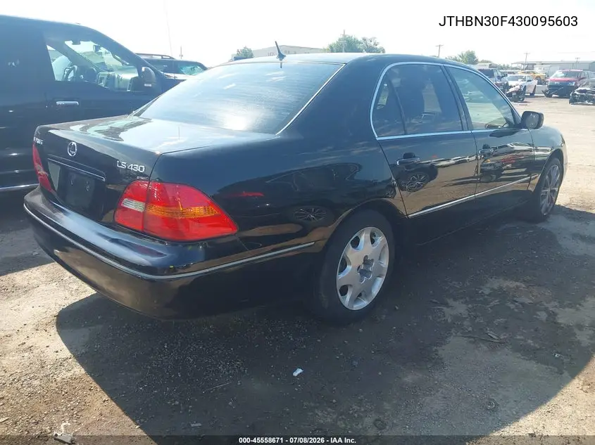 2003 Lexus Ls 430 VIN: JTHBN30F430095603 Lot: 45558671