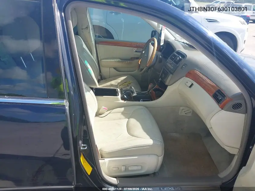 2003 Lexus Ls 430 VIN: JTHBN30F630103801 Lot: 45561128