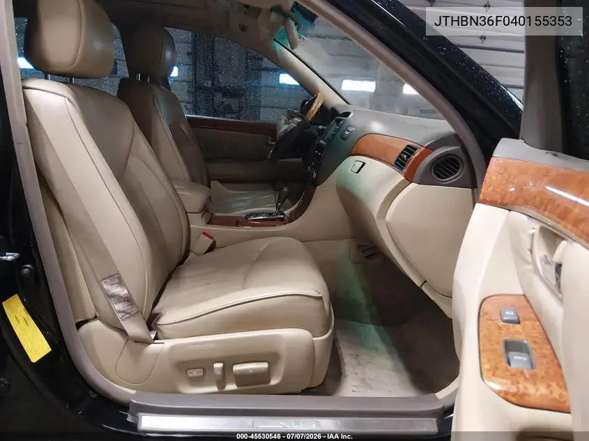 2004 Lexus Ls 430 VIN: JTHBN36F040155353 Lot: 45530546