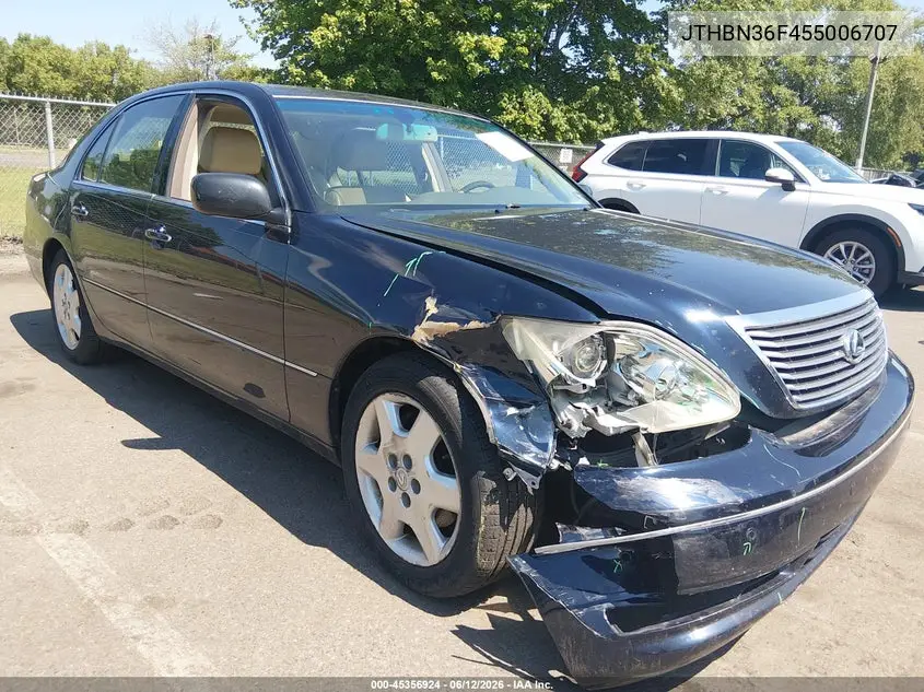 2005 Lexus Ls 430 VIN: JTHBN36F455006707 Lot: 45356924