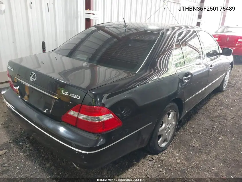 2005 Lexus Ls 430 VIN: JTHBN36F250175489 Lot: 45379615