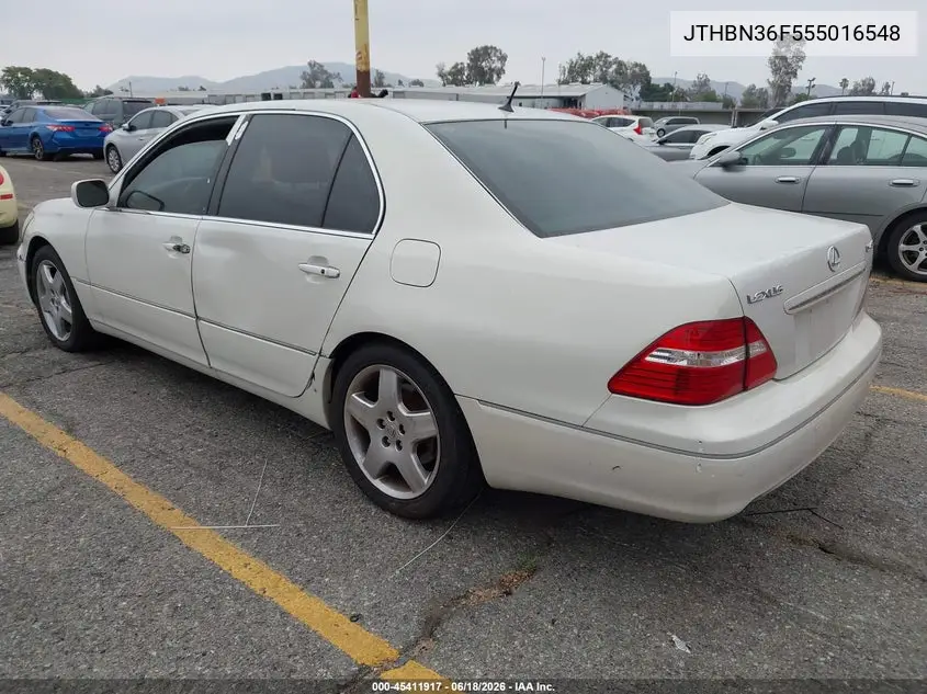 2005 Lexus Ls 430 VIN: JTHBN36F555016548 Lot: 45411917