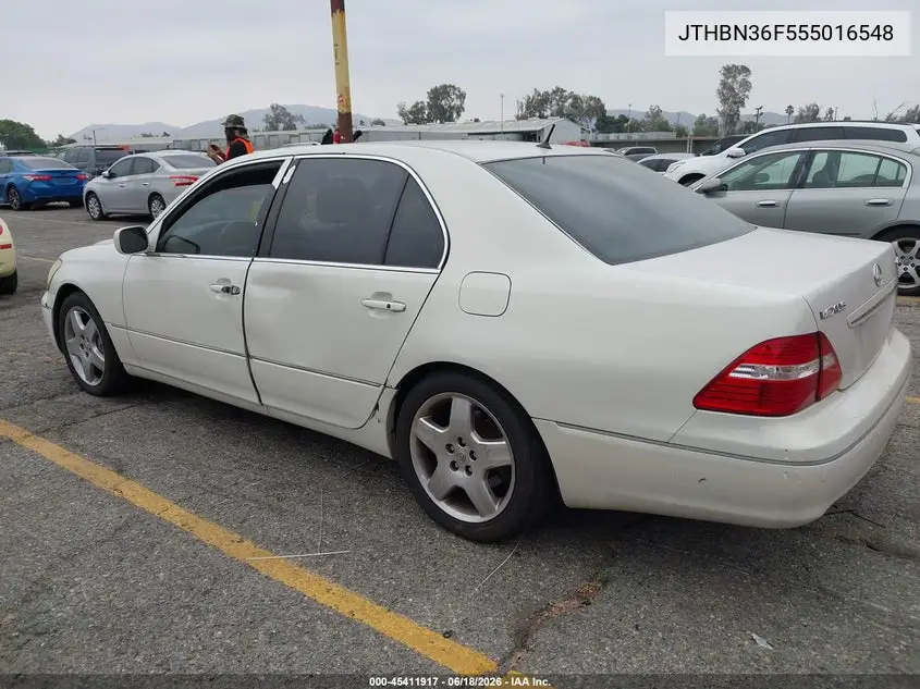 2005 Lexus Ls 430 VIN: JTHBN36F555016548 Lot: 45411917