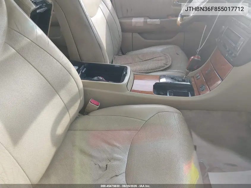 2005 Lexus Ls 430 VIN: JTHBN36F855017712 Lot: 45475630