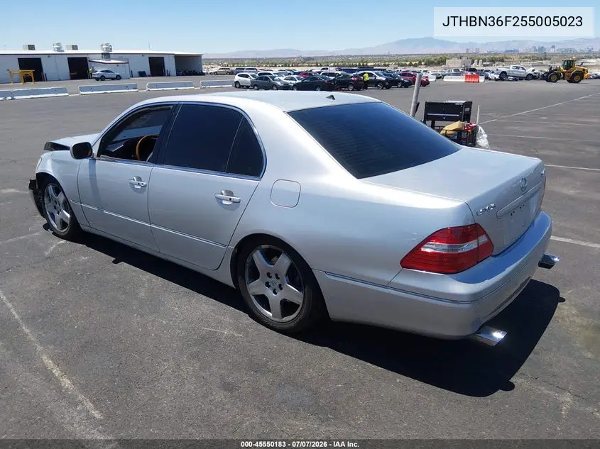 2005 Lexus Ls 430 VIN: JTHBN36F255005023 Lot: 45550183