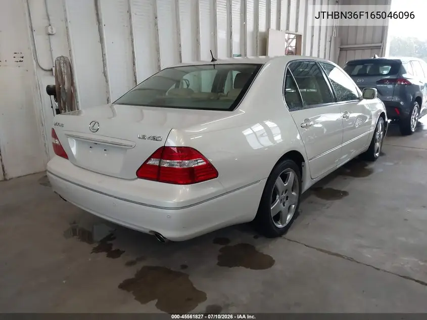2006 Lexus Ls 430 VIN: JTHBN36F165046096 Lot: 45561827