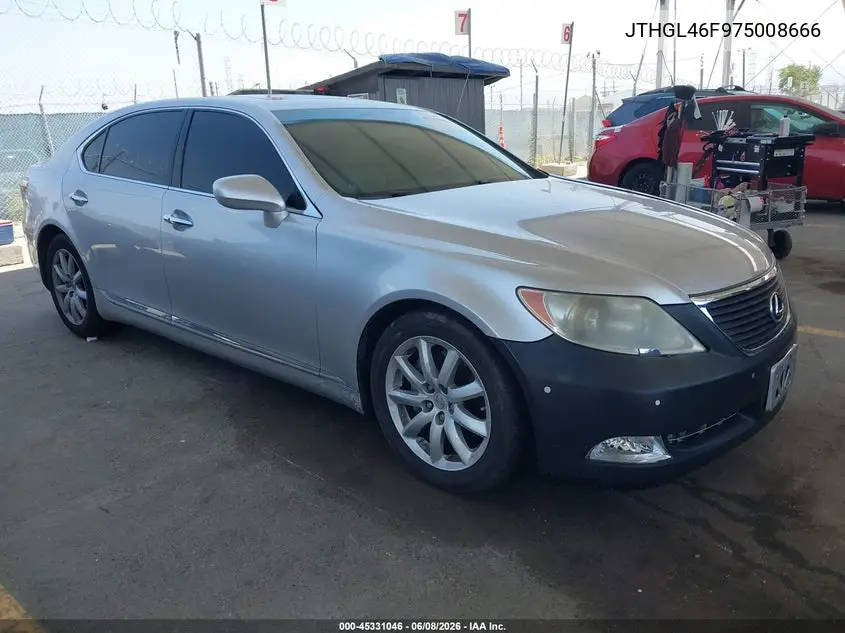 2007 Lexus Ls 460 L VIN: JTHGL46F975008666 Lot: 45331046
