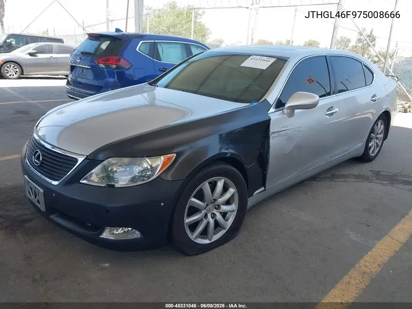 2007 Lexus Ls 460 L VIN: JTHGL46F975008666 Lot: 45331046