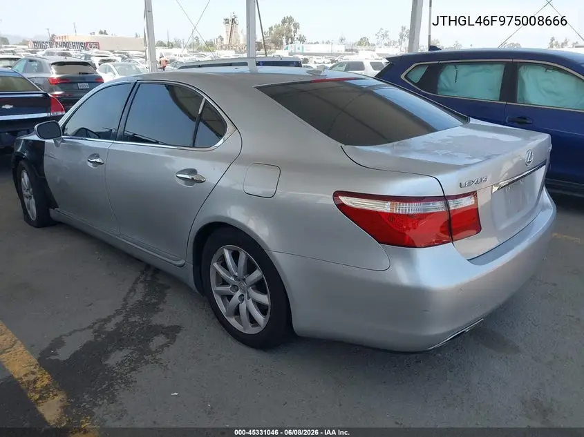 2007 Lexus Ls 460 L VIN: JTHGL46F975008666 Lot: 45331046