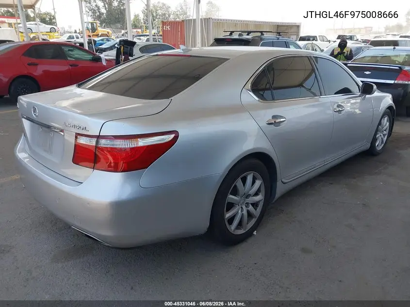 2007 Lexus Ls 460 L VIN: JTHGL46F975008666 Lot: 45331046