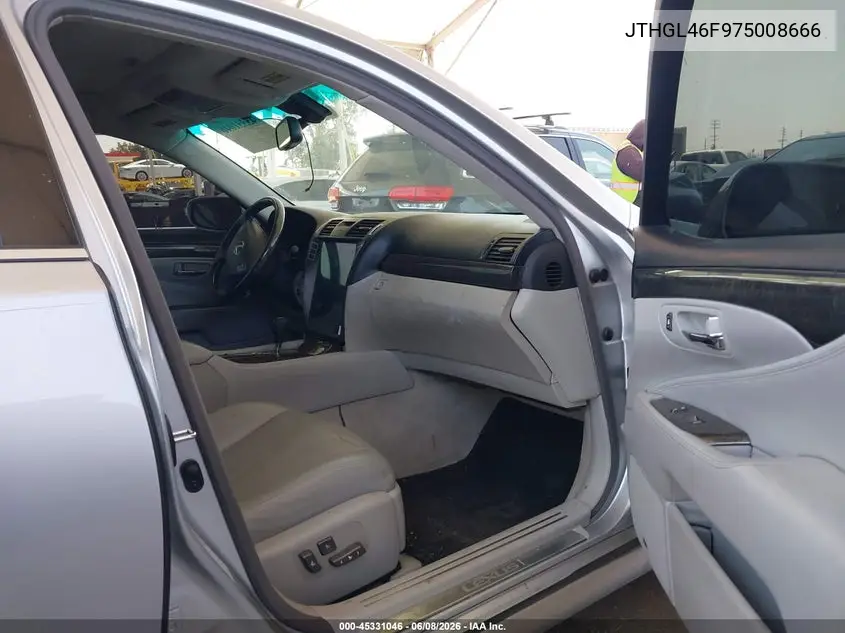 2007 Lexus Ls 460 L VIN: JTHGL46F975008666 Lot: 45331046