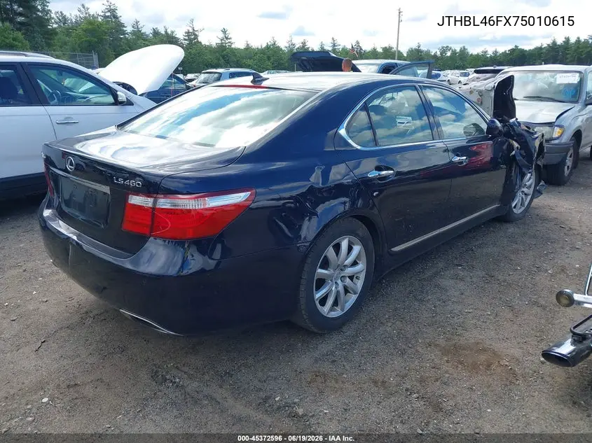 2007 Lexus Ls 460 VIN: JTHBL46FX75010615 Lot: 45372596