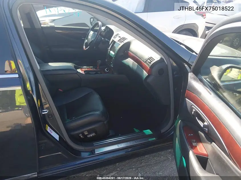 2007 Lexus Ls 460 VIN: JTHBL46FX75018522 Lot: 45384281