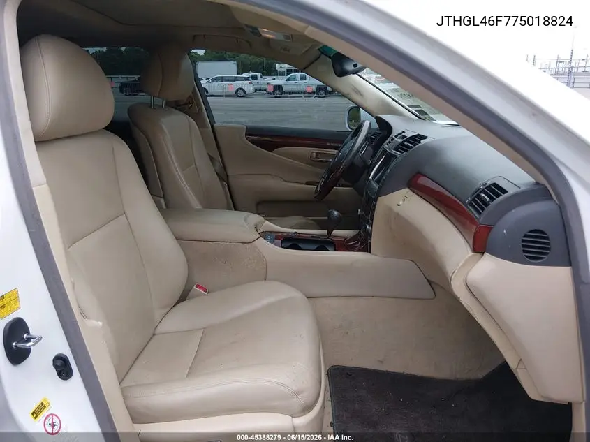 2007 Lexus Ls 460 L VIN: JTHGL46F775018824 Lot: 45388279