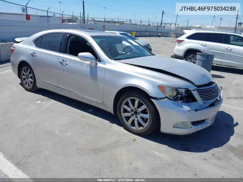 2007 Lexus Ls 460 VIN: JTHBL46F975034288 Lot: 45557417