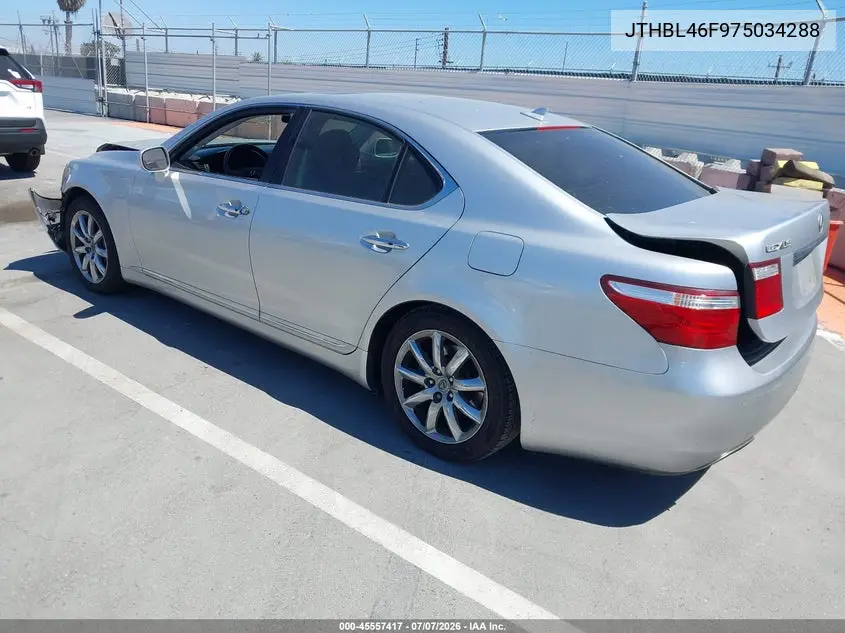 2007 Lexus Ls 460 VIN: JTHBL46F975034288 Lot: 45557417