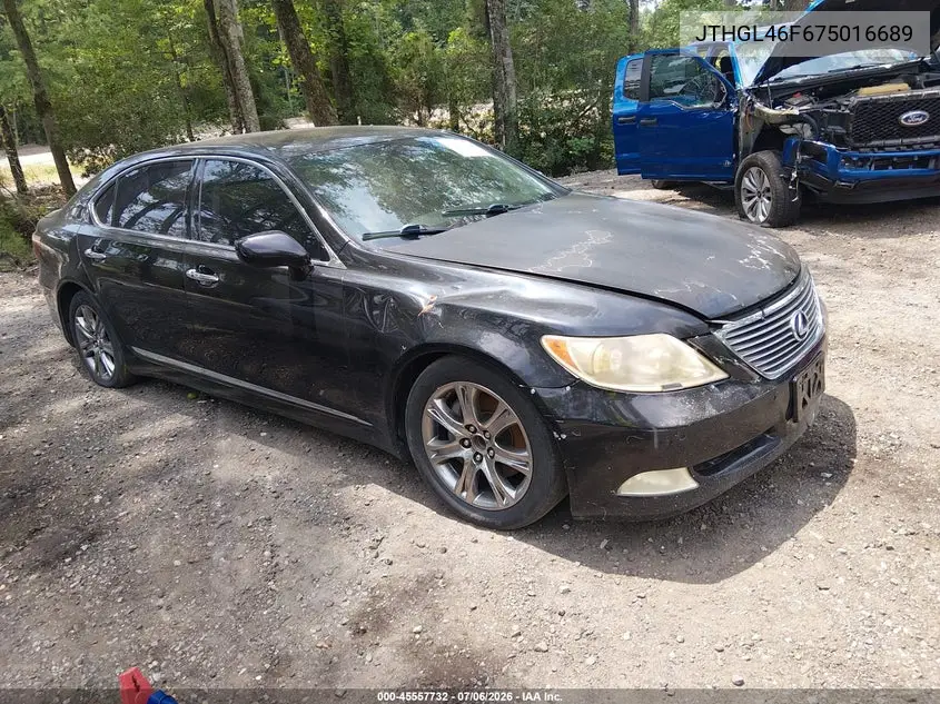 2007 Lexus Ls 460 L VIN: JTHGL46F675016689 Lot: 45557732