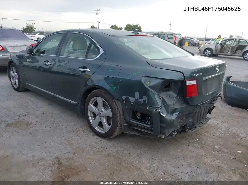 2007 Lexus Ls 460 VIN: JTHBL46F175045625 Lot: 45609565