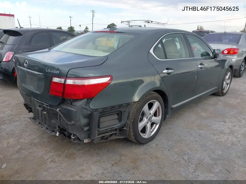 2007 Lexus Ls 460 VIN: JTHBL46F175045625 Lot: 45609565