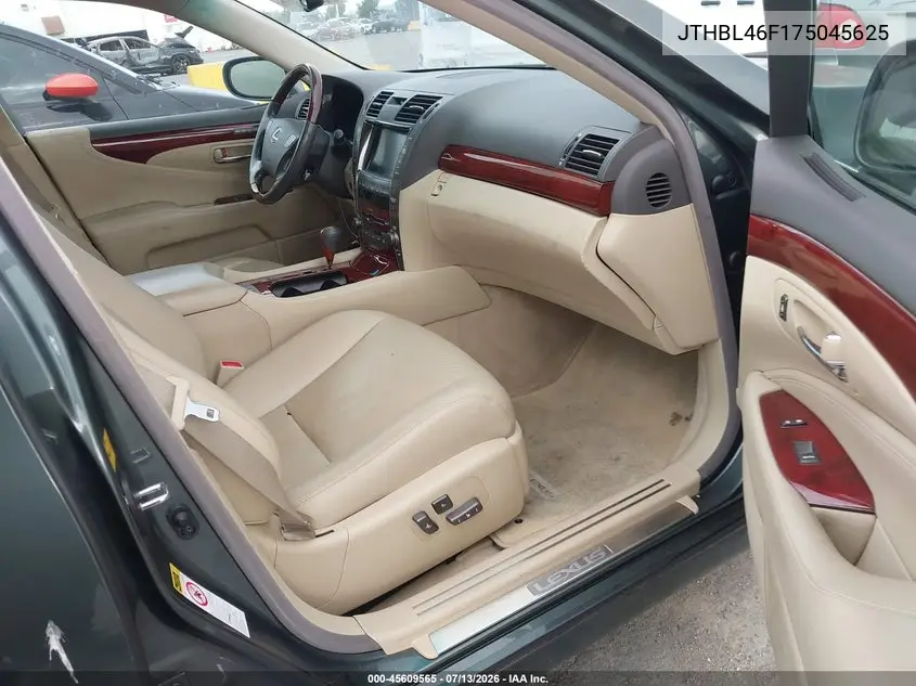 2007 Lexus Ls 460 VIN: JTHBL46F175045625 Lot: 45609565