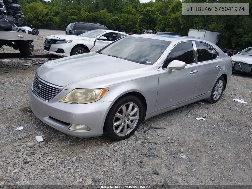 2007 Lexus Ls 460 VIN: JTHBL46F675041974 Lot: 45638643