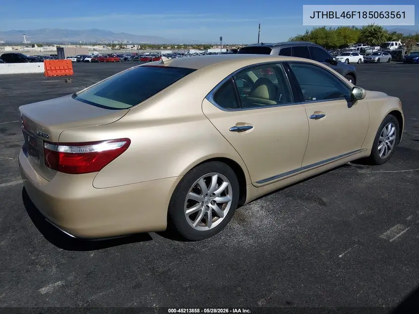 2008 Lexus Ls 460 VIN: JTHBL46F185063561 Lot: 45213858