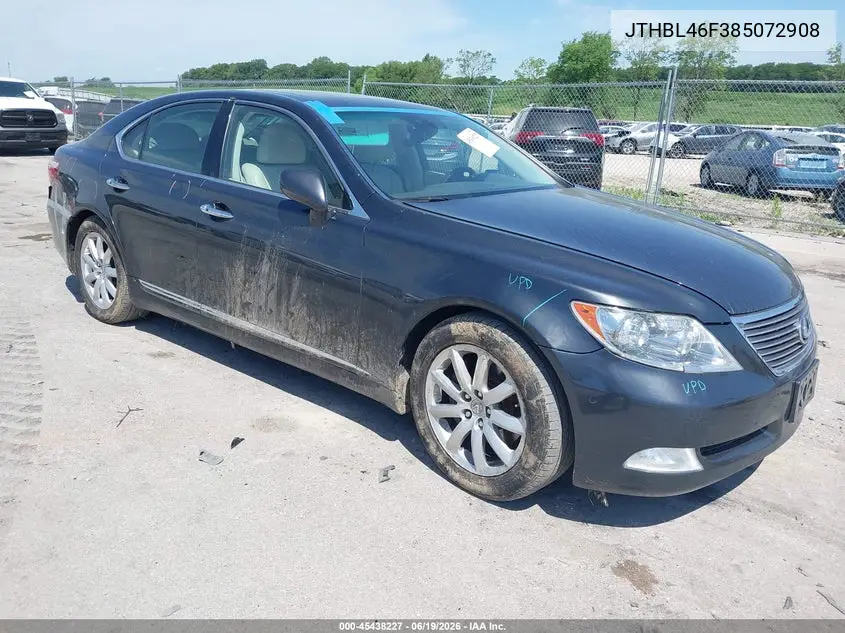 2008 Lexus Ls 460 VIN: JTHBL46F385072908 Lot: 45438227