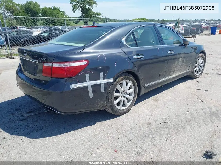 2008 Lexus Ls 460 VIN: JTHBL46F385072908 Lot: 45438227