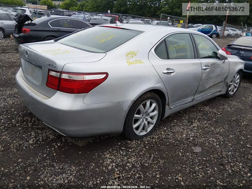 2008 Lexus Ls 460 VIN: JTHBL46F485053672 Lot: 45498324