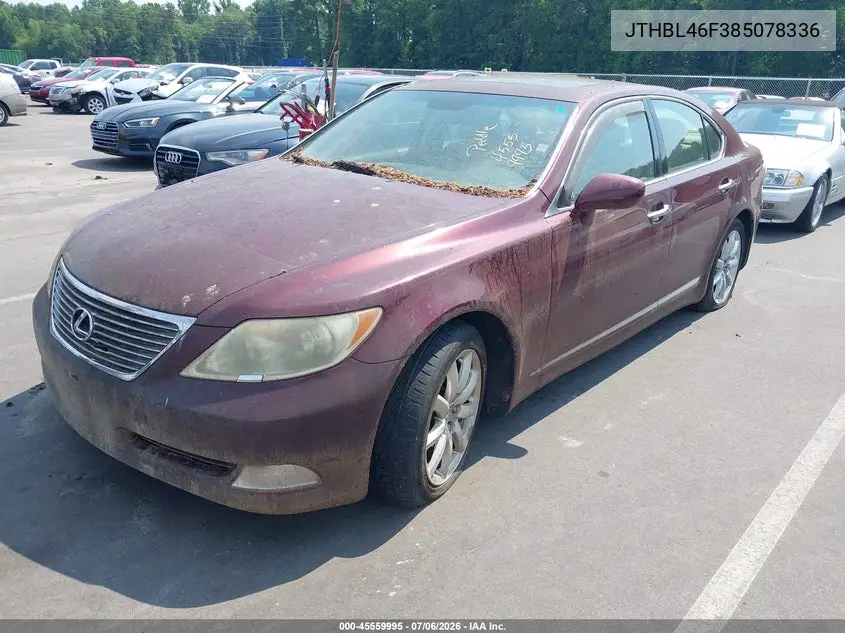 2008 Lexus Ls 460 VIN: JTHBL46F385078336 Lot: 45559995